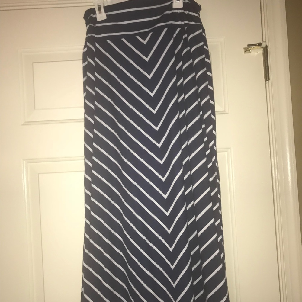 chevron maxi skirt